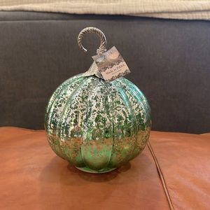 Green Mercury Glass Pumpkin